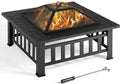 Brasero Multifonction 3 en 1 pour Terrasse et Balcon, 86x86x54 cm