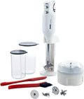 Mixeur Plongeant Bamix M350 MAXX 300W avec Accessoires Complets, Blanc/Chrome, Fabriqué en Suisse